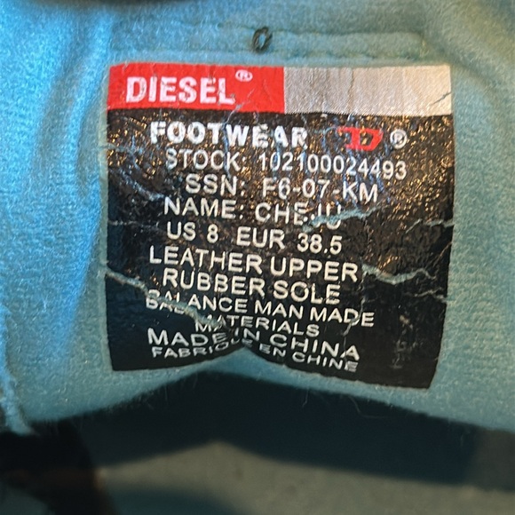 Diesel Vintage Leather And Suede Sneakers - Picture 9 of 9